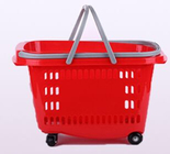 عربة التسوق البلاستيكية ذات العجلات الأربع الوظيفية