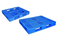 مستلزمات سوبر ماركت ذات سعة كبيرة المنصات البلاستيكية الصناعية Blue Stackable Grid Plastic Pallet
